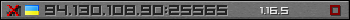 Userbar gray 350x20 for 94.130.108.90:25565