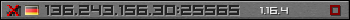 Userbar grau 350x20 für den Server 136.243.156.30:25565