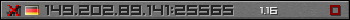 Userbar grau 350x20 für den Server 149.202.89.141:25565