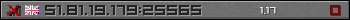 Userbar grau 350x20 für den Server 51.81.19.179:25565