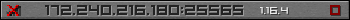 Userbar gray 350x20 for 172.240.216.180:25565