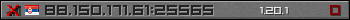 Userbar grau 350x20 für den Server 88.150.171.61:25565