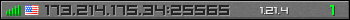 Userbar grau 350x20 für den Server 173.214.175.34:25565