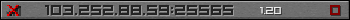 Userbar grau 350x20 für den Server 103.252.88.59:25565