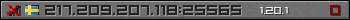 Userbar gray 350x20 for 217.209.207.118:25565