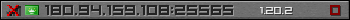 Userbar grau 350x20 für den Server 180.94.159.108:25565