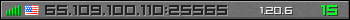 Userbar gray 350x20 for 65.109.100.110:25565