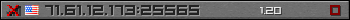 Userbar gray 350x20 for 71.61.12.173:25565