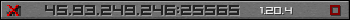 Userbar grau 350x20 für den Server 45.93.249.246:25565