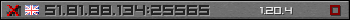 Userbar grau 350x20 für den Server 51.81.88.134:25565