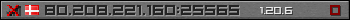Userbar grau 350x20 für den Server 80.208.221.160:25565