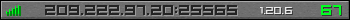 Userbar gray 350x20 for 209.222.97.20:25565