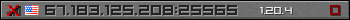 Userbar gray 350x20 for 67.183.125.208:25565