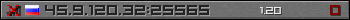 Userbar grau 350x20 für den Server 45.9.120.32:25565